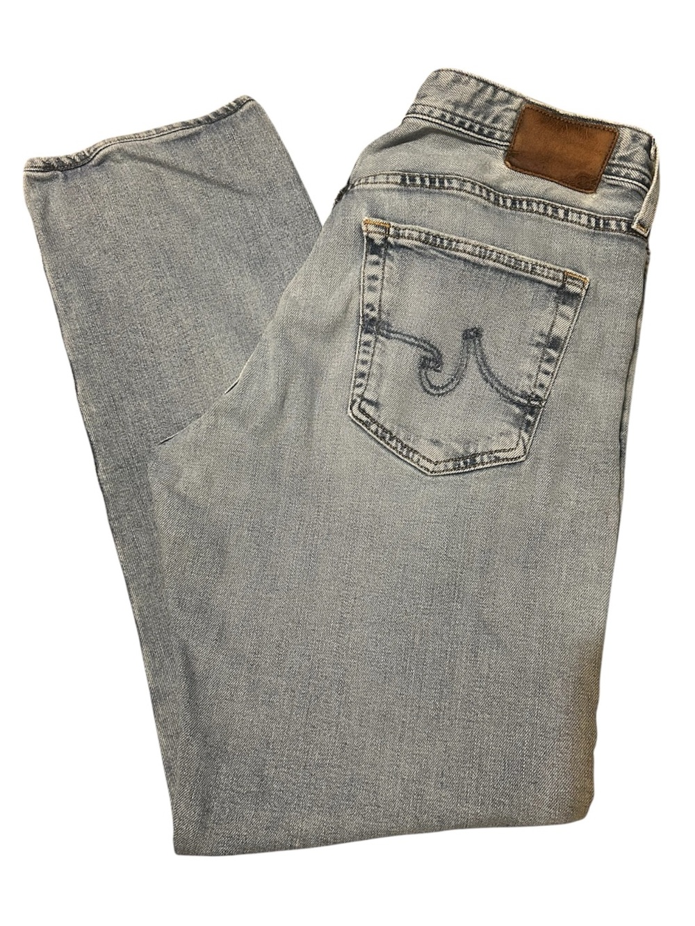 AG-ED Adriano Goldschmied The Graduate Denim Light Wash Tailored Leg Jeans Sz 33